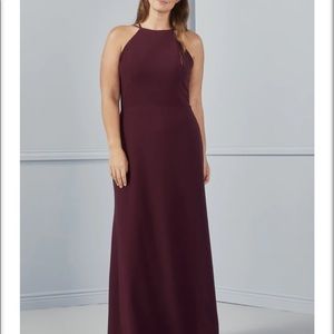 Amsale blush crepe bridesmaids dress - from Bella bridesmaids 2022